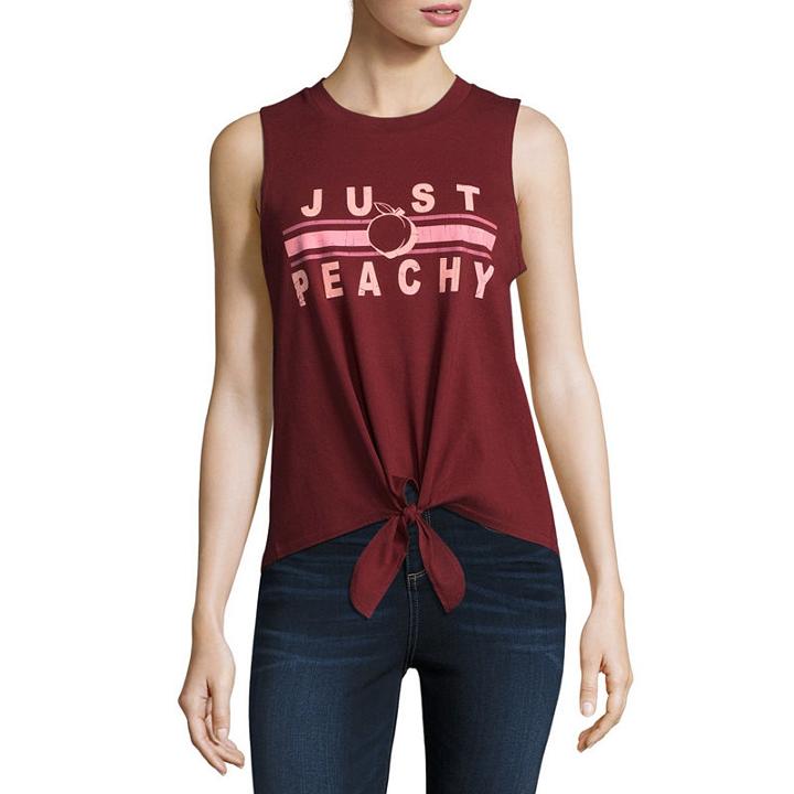 Just Peachy Tie Front Tank - Junior