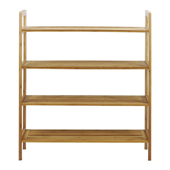 Oceanstar 4-tier Natural Bamboo Shoe Rack