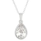 Womens 4 1/4 Ct. T.w. White Cubic Zirconia Sterling Silver Pendant Necklace