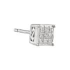 1/8 Ct. T.w. Diamond 10k White Gold Half Stud Earring