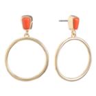 Liz Claiborne Orange Hoop Earrings