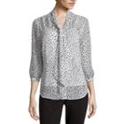 Liz Claiborne 3/4-sleeve Dot Blouse