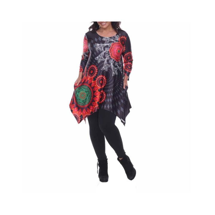 White Mark Rowena Tunic Top Plus