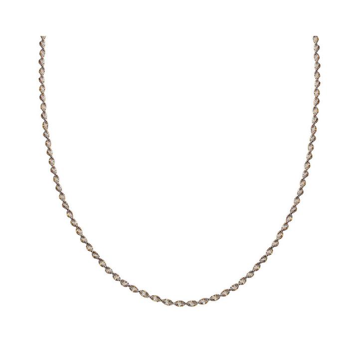 Silver Reflections&trade; Two-tone Sterling Silver Butterfly Twist 30 Chain Necklace