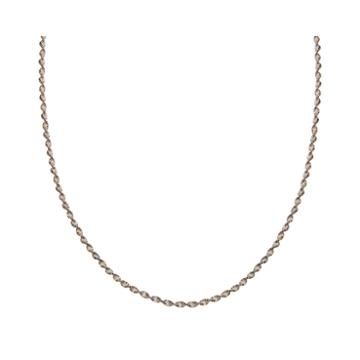 Silver Reflections&trade; Two-tone Sterling Silver Butterfly Twist 30 Chain Necklace