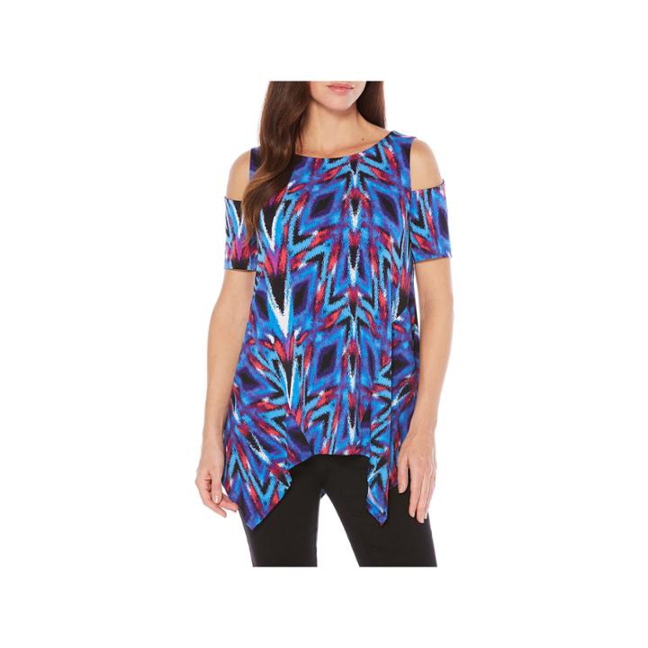 Rafaella Cold Shoulder Tunic Top