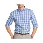 Izod Advantage Preformance Stretch Long Sleeve Plaid Button Front Shirt