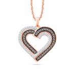 Womens 1/3 Ct. T.w. Genuine White Diamond 10k Gold Heart Pendant Necklace