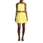By & By Sleeveless Geo Linear A-line Dress-juniors