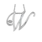 Love In Motion&trade; Diamond-accent Sterling Silver W Pendant Necklace