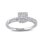 1/5 Ct. T.w. Diamond 10k White Gold Quad Princess Bridal Ring