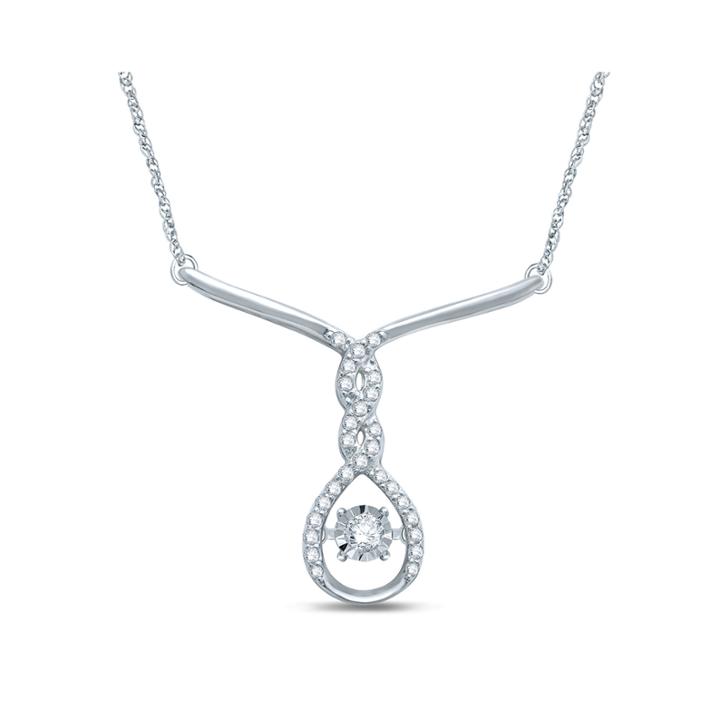 Love In Motion&trade; 1/5 Ct. T.w. Diamond Sterling Silver Necklace