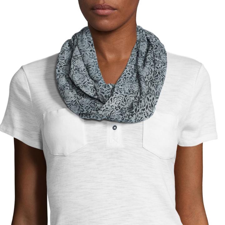 Studio 36 Floral Burnout Neck Scarf