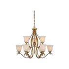 Filament Design 9-light Natural Brass Chandelier
