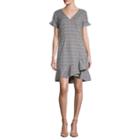 Weslee Rose Short Sleeve Plaid Fit & Flare Dress