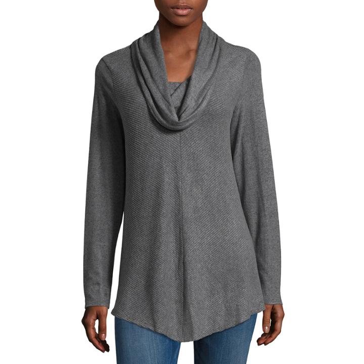 Alyx Long Sleeve Cowl Neck Knit Blouse