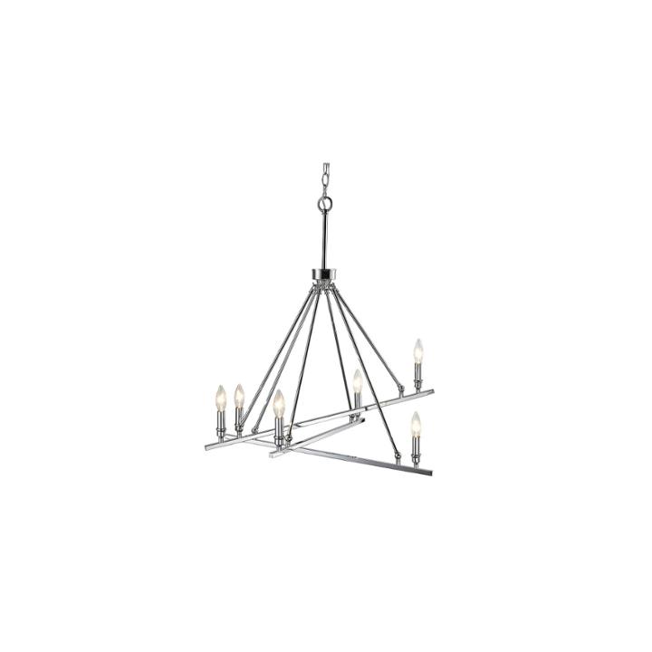 Garvin 6-light Chandelier In Chrome