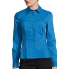 Liz Claiborne Long-sleeve Button-down Peplum Shirt