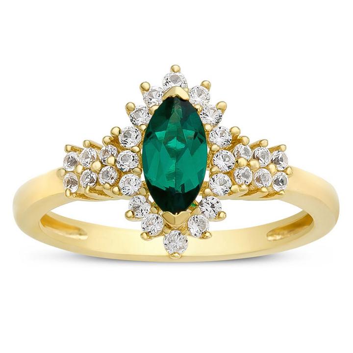 Womens Green Abalone Cocktail Ring