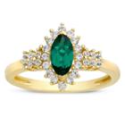 Womens Green Abalone Cocktail Ring