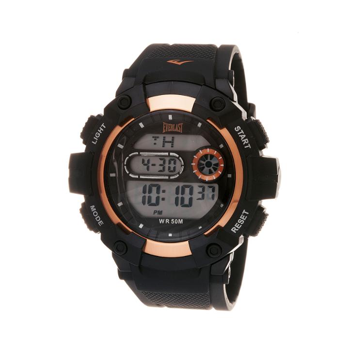 Everlast Black And Orange Digital Watch