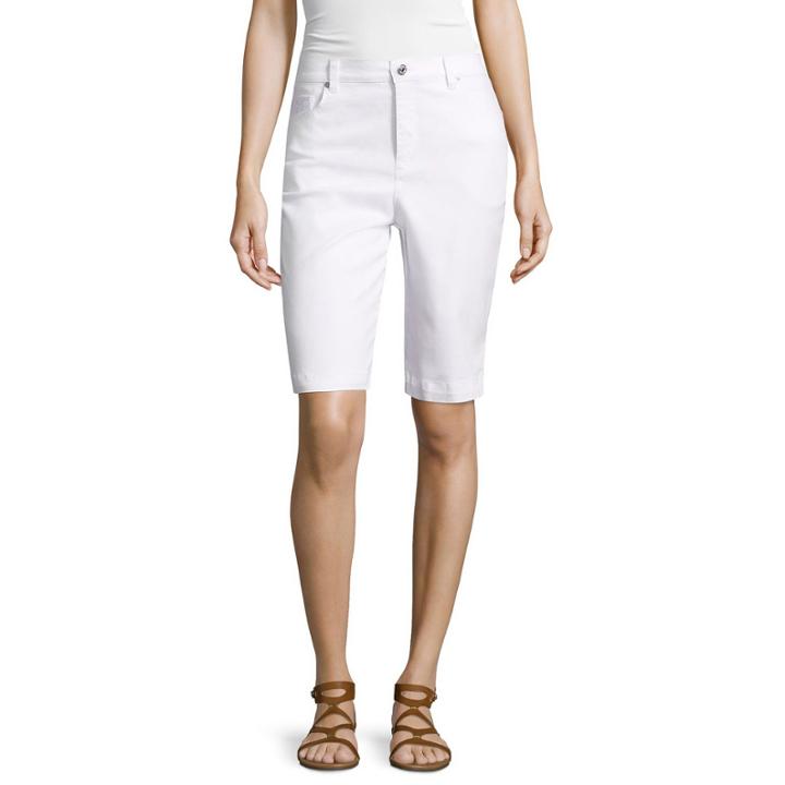 Gloria Vanderbilt Classic Fit Twill Bermuda Shorts