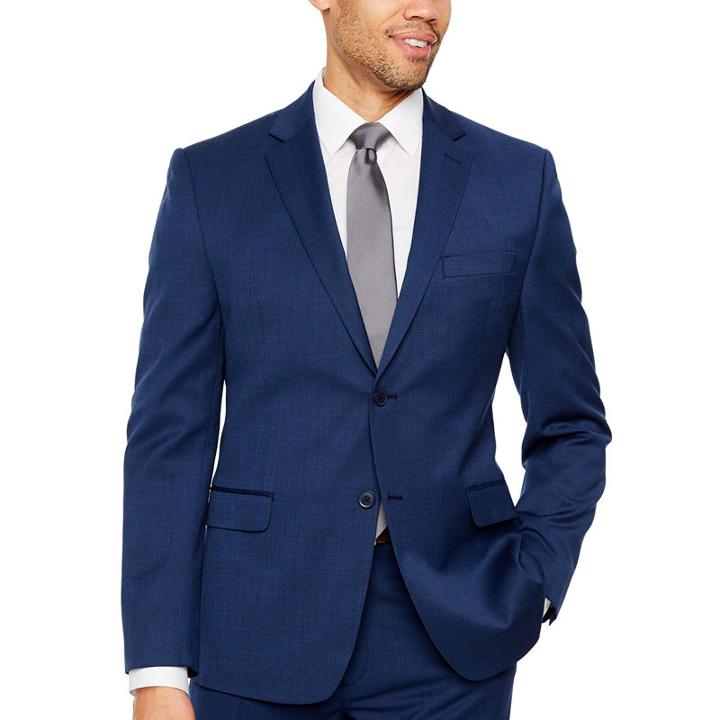 Collection By Michael Strahan Grid Slim Fit Stretch Suit Jacket-slim