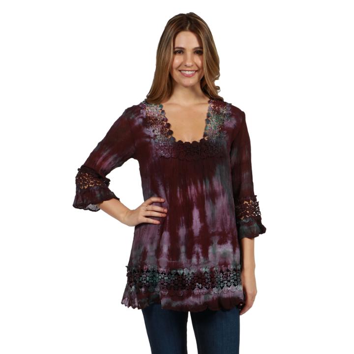 24/7 Comfort Apparel Mendocino Sweater Knit Tunic Top