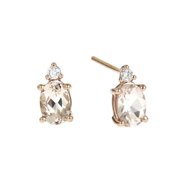Limited Quantities Genuine Morganite And Diamond-accent Earrings