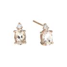 Limited Quantities Genuine Morganite And Diamond-accent Earrings