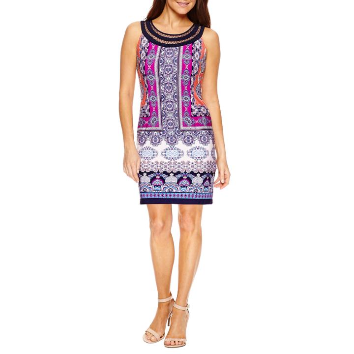 Studio 1 Sleeveless Embellished Shift Dress-petites