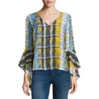 Project Runway V-neck Bell Sleeve Top