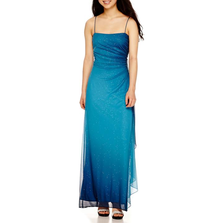 Reign On Sleeveless Side-ruched Long Dress