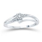 Promise My Love Womens Diamond Accent Genuine Round White Diamond 10k Gold Promise Ring
