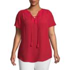 St. John's Baylace Up Flutter Sleeve - Plus