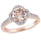 Womens 1/7 Ct. T.w. Genuine Pink Morganite 14k Gold Cocktail Ring