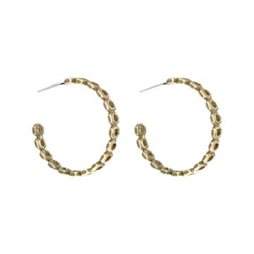 Dom By Dominique Cohen 2 Gold-tone Honeycomb Hoop Earrings