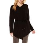 Worthington Long-sleeve Belted Drape Cardigan Sweater - Tall