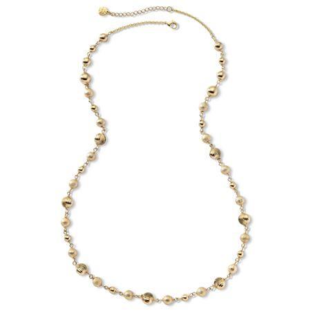 Monet Gold-tone Long Beaded Necklace