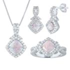 Womens 3-pc. Multi Color Opal Sterling Silver Jewelry Set