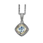 Shey Couture Genuine Sky Blue Topaz Sterling Silver 14k Gold Necklace