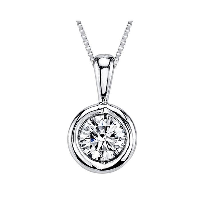 Sirena 1/10 Ct. Diamond Solitaire Pendant