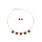 Monet Jewelry Womens 2-pc. Red Jewelry Set