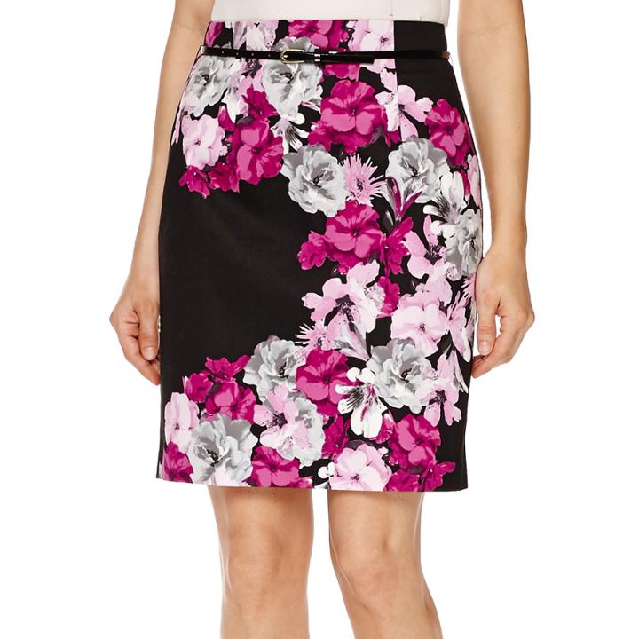 Worthington Belted High-waisted Pencil Skirt