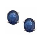 Limited Quantities! Oval Blue Sapphire 10k Gold Stud Earrings