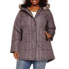 Kc Collections Sidetab Puffer Jacket With Quilt Details-plus