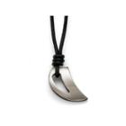 Mens Stainless Steel & Black Ion-plated Claw Pendant