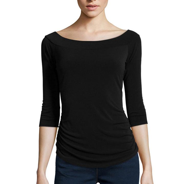 Bisou Bisou 3/4-sleeve Off-the-shoulder Top
