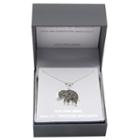 Sparkle Allure Womens Genuine Gray Marcasite Pure Silver Over Brass Pendant Necklace