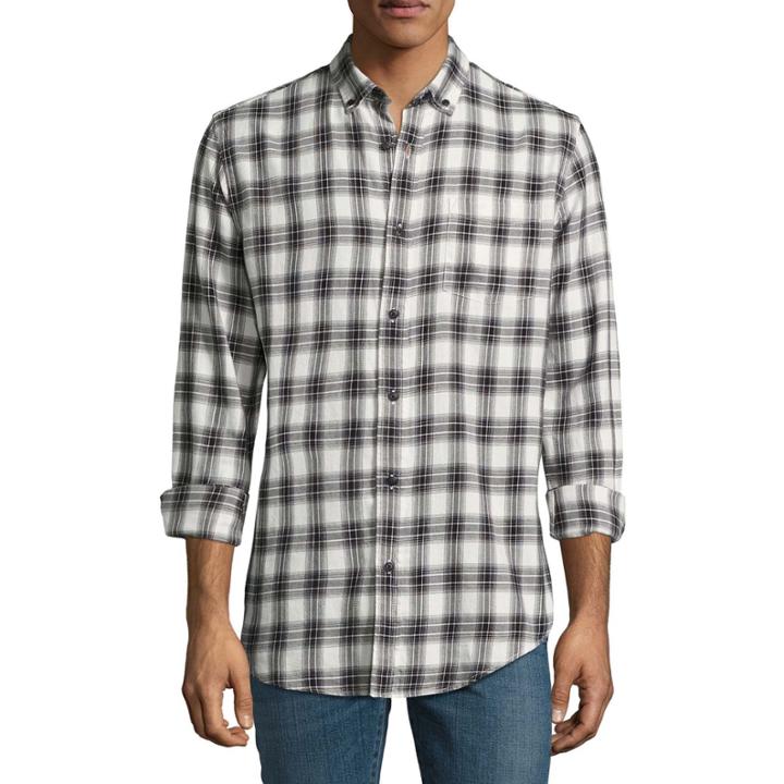 Arizona Long Sleeve Plaid Button-front Shirt